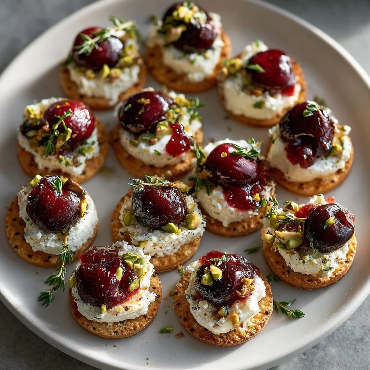 These festive Cherry Coded Snackable Bites, arranged on a platter, are perfect for holiday entertaining.