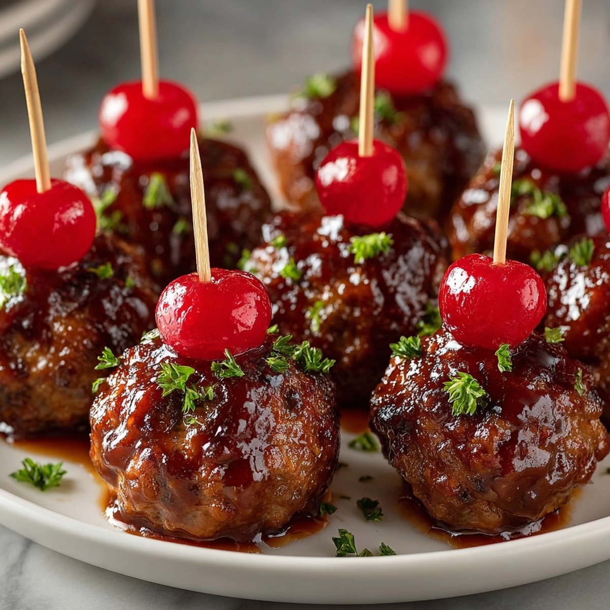 Warm, sweet-and-tangy Rebel Float Meatball Glaze hugs each meatball, a nostalgic appetizer for easy entertaining.