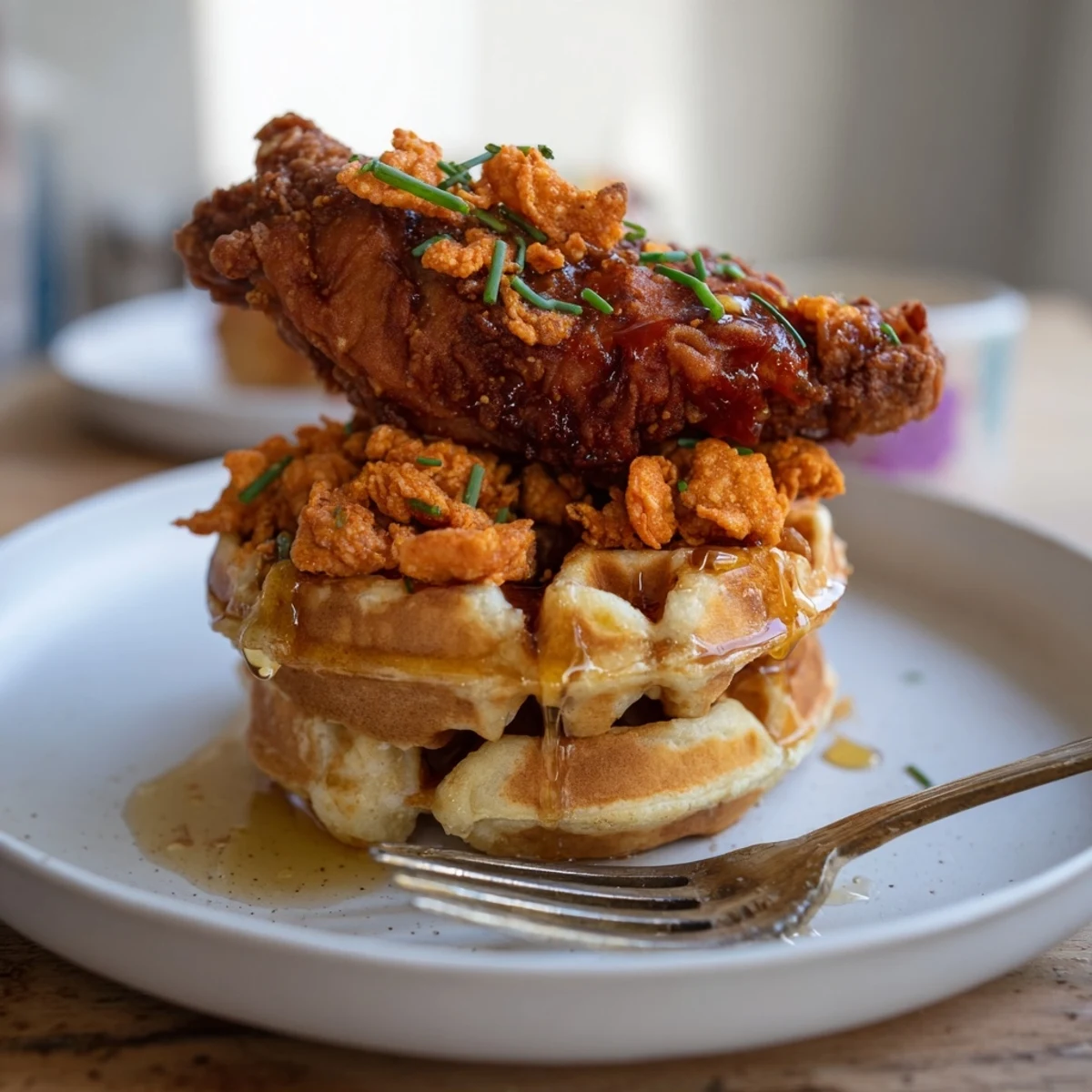 Flaming Hot Chicken Biscuit Waffles