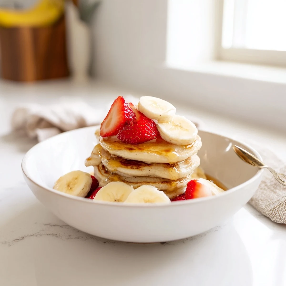 Adorable mini pancake cereal, crispy outside and fluffy inside, perfect for breakfast.  