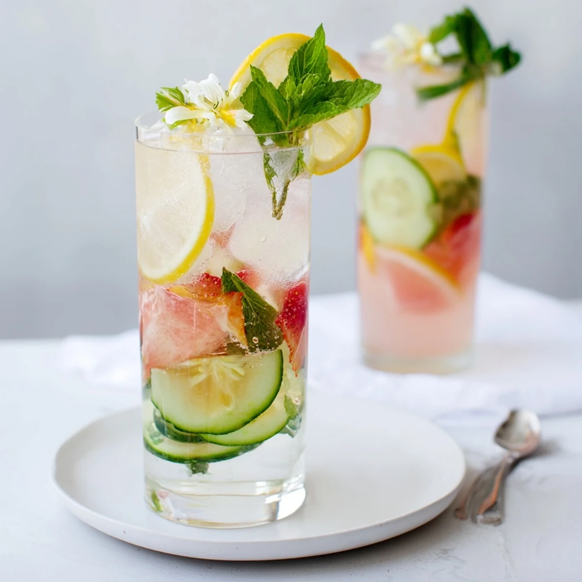 Deliciously healthy water-based mocktails infused with herbs for a vibrant drink option.