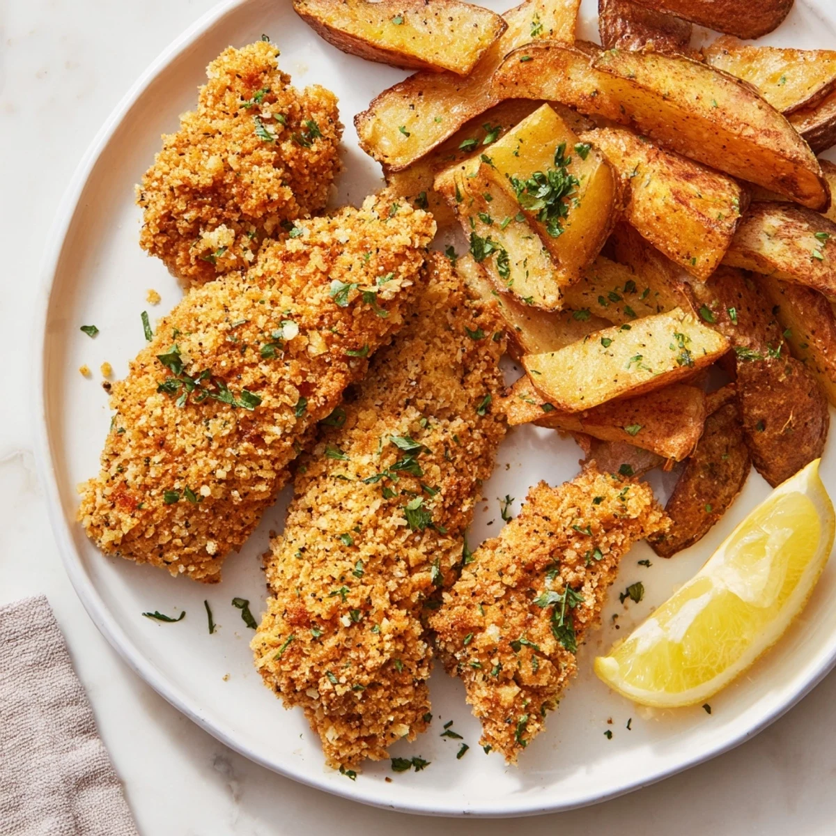 Herbed Chicken Potato Wedges