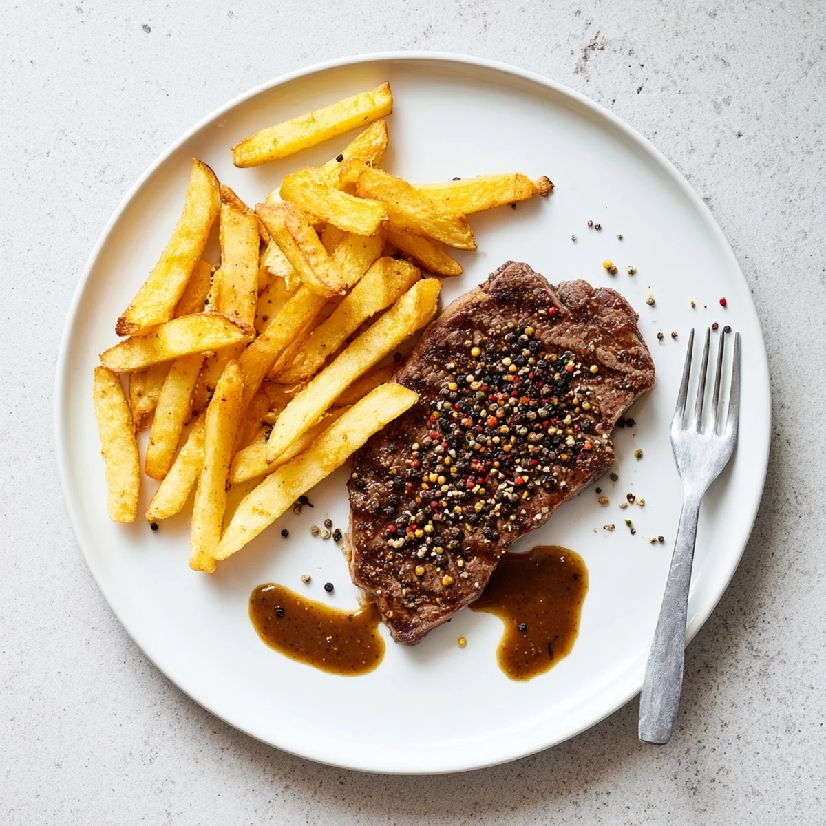 Classic Peppercorn Ribeye Fries