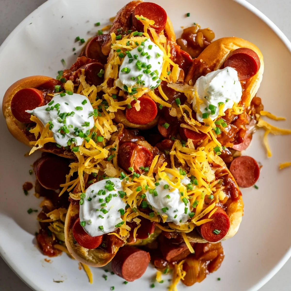 Chili Dog Cheesy Bake