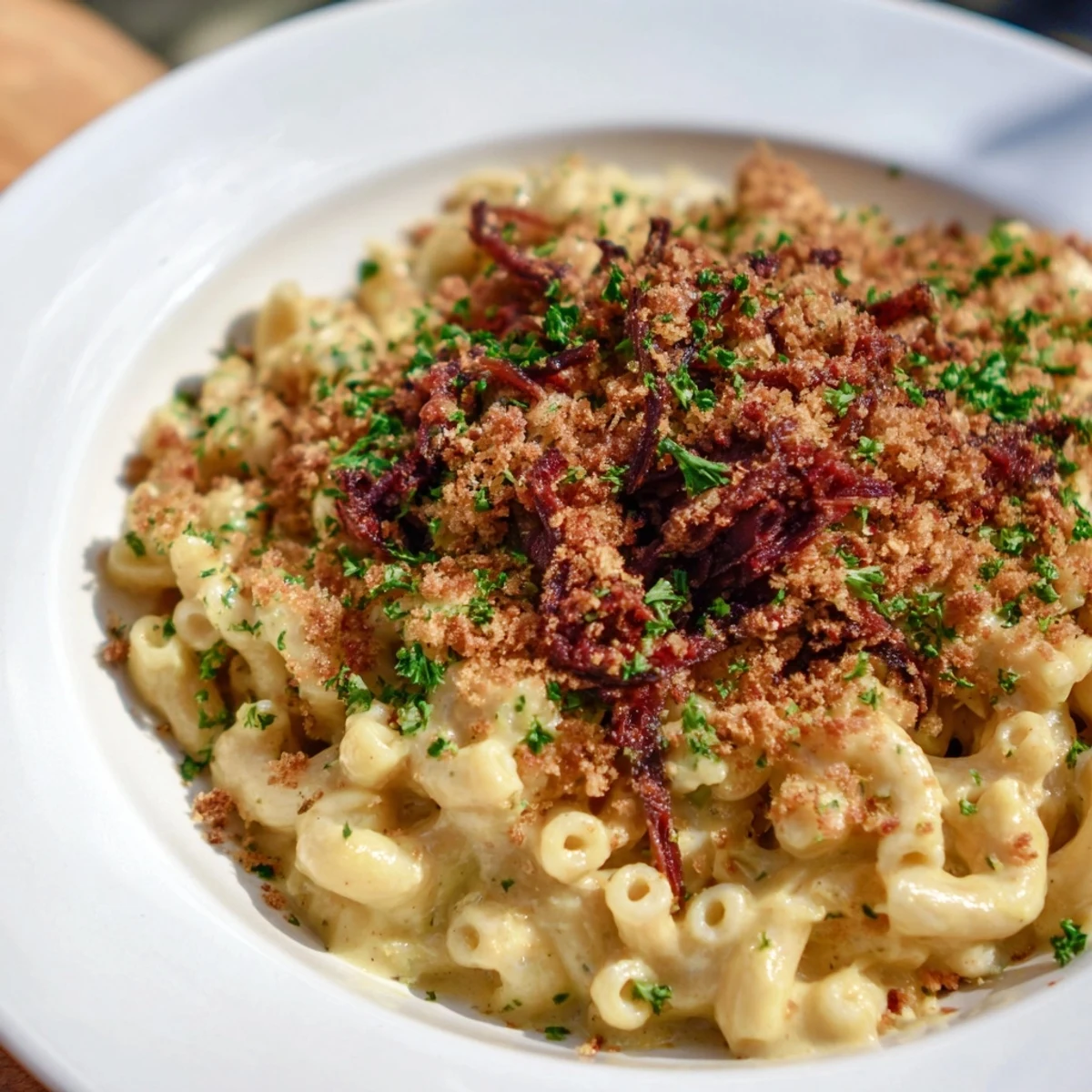 Barbecue Pulled Pork Mac Cheese