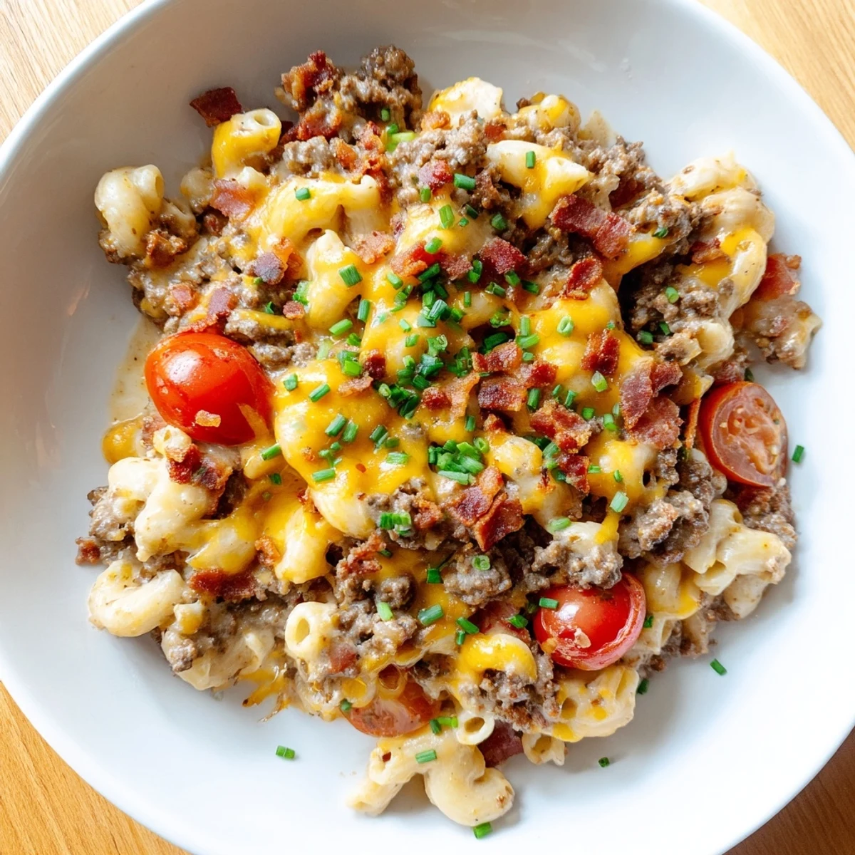 Bacon Cheeseburger Pasta Bake