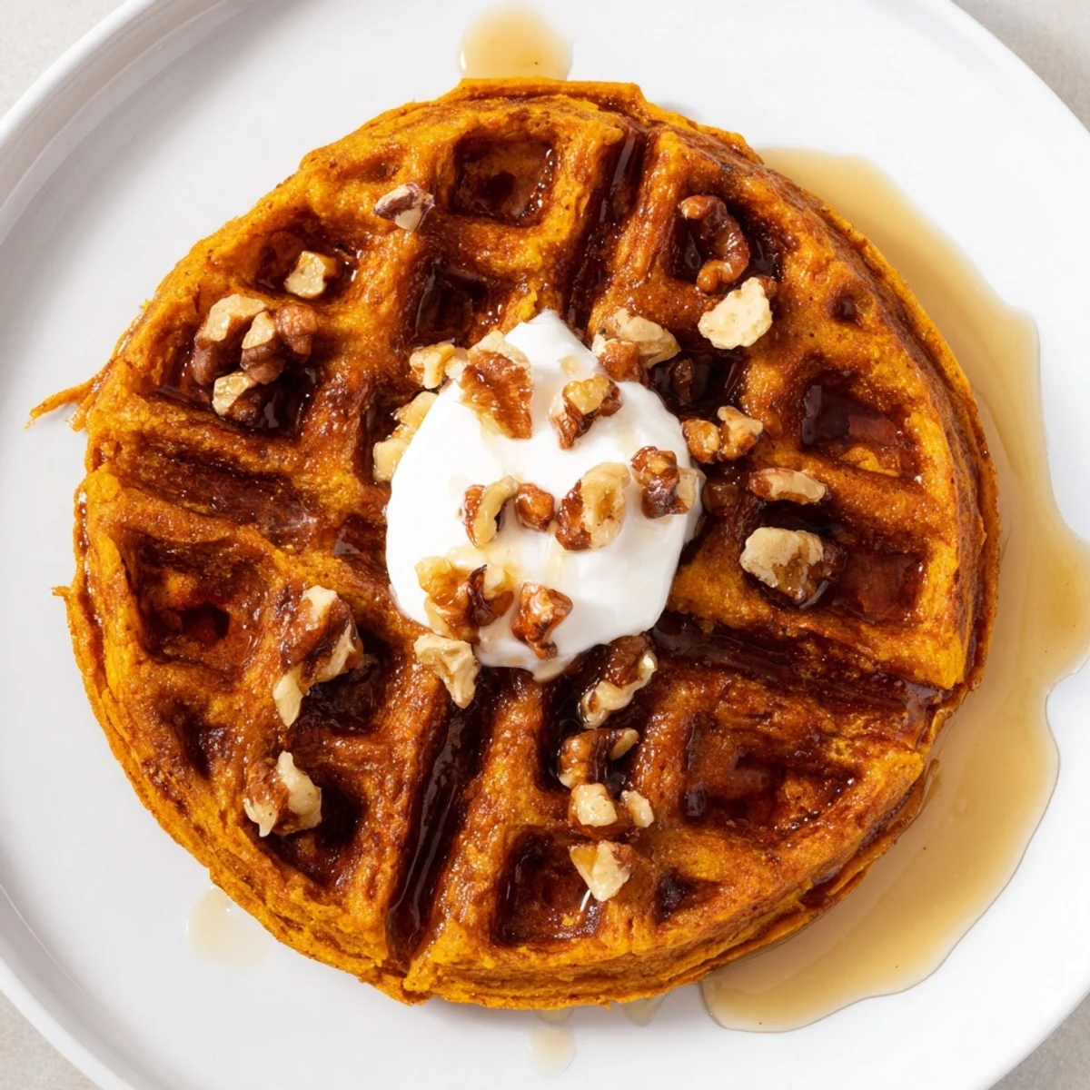 Warm sweet potato waffles, with a hint of cinnamon, are a healthy and gluten-free breakfast option.