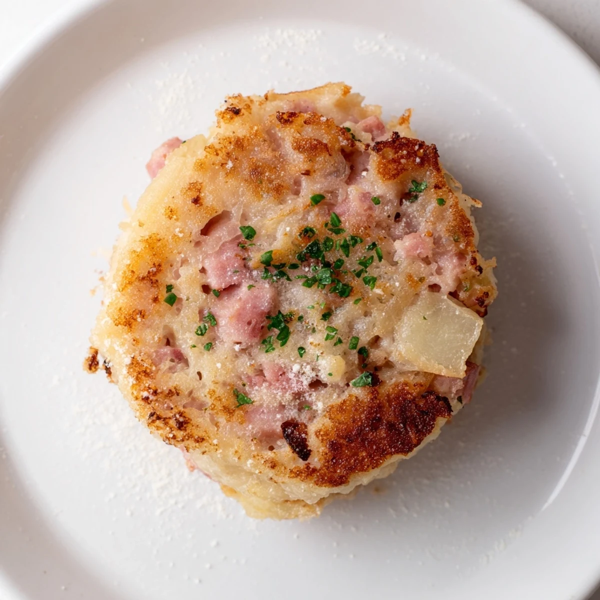 Savory Depression-Era Ham & Potato Patties: imagine the crispy texture with every bite, perfect for dinner.