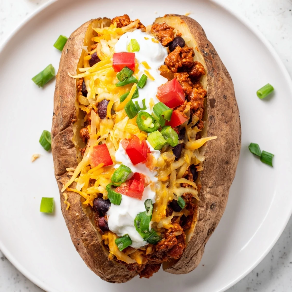 Loaded Baked Potato Chili Cheese