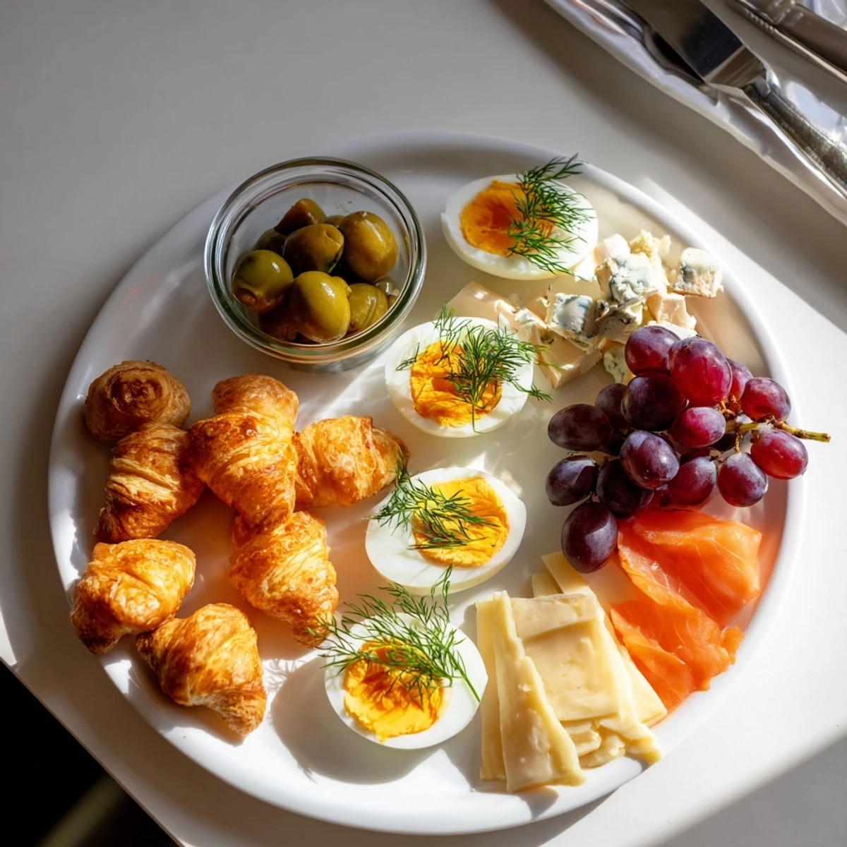 This beautiful Christmas Brunch Gift Box 2025 features croissants, fruit, and more, a perfect holiday treat.