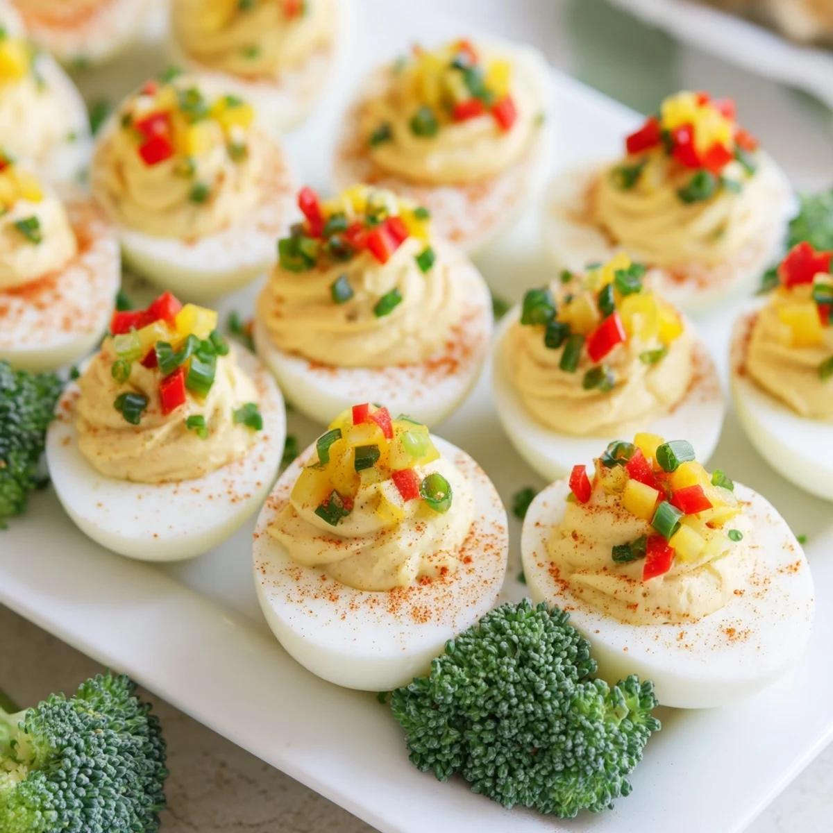 Christmas Tree Deviled Eggs