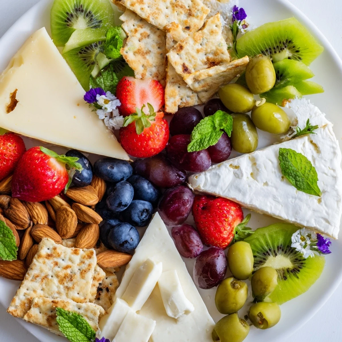 Magnificent Negative Space Puzzle design: a striking dessert platter with chocolates and fresh garnishes.