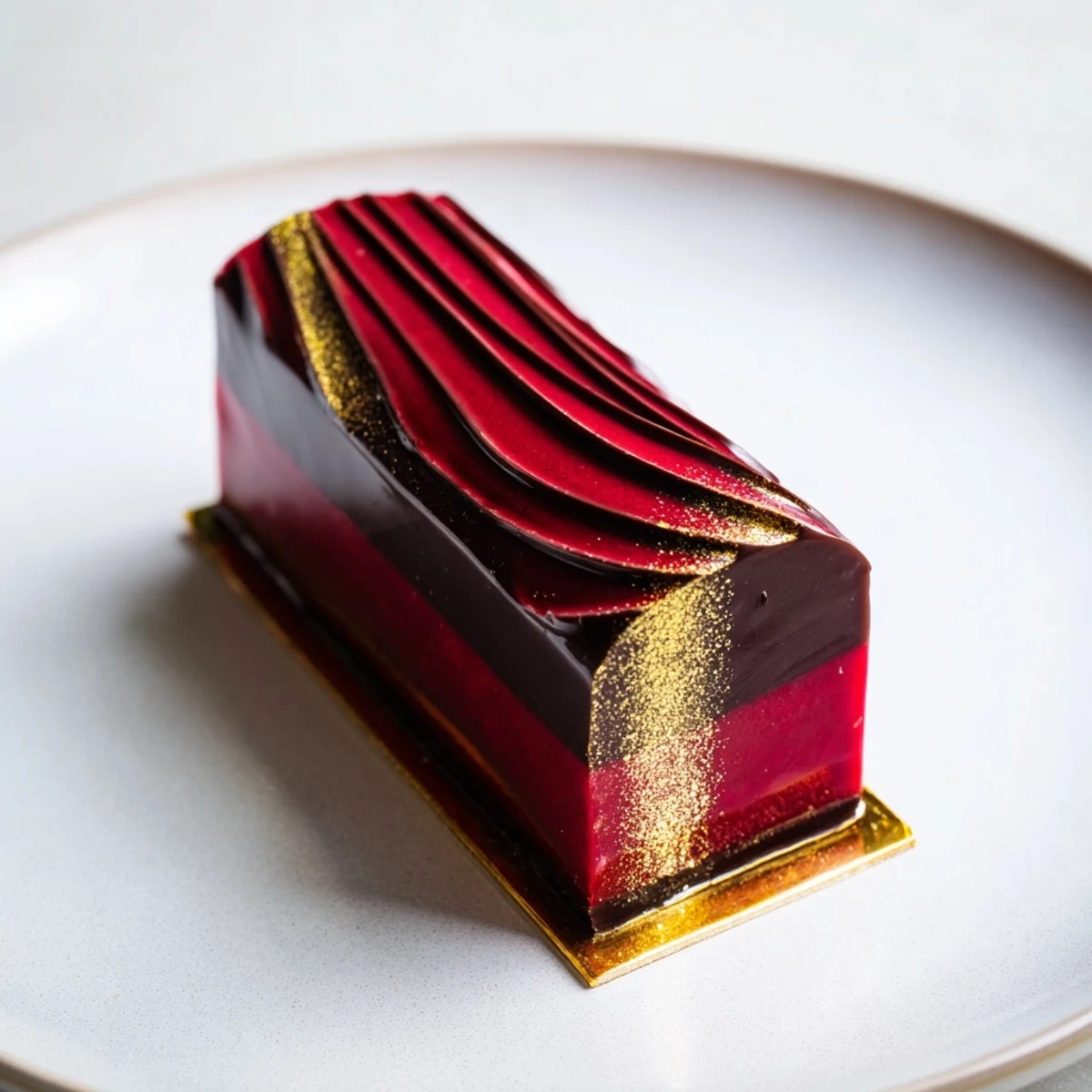 A close-up reveals the stunning Golden Ratio Shell, a visually perfect modern European dessert.