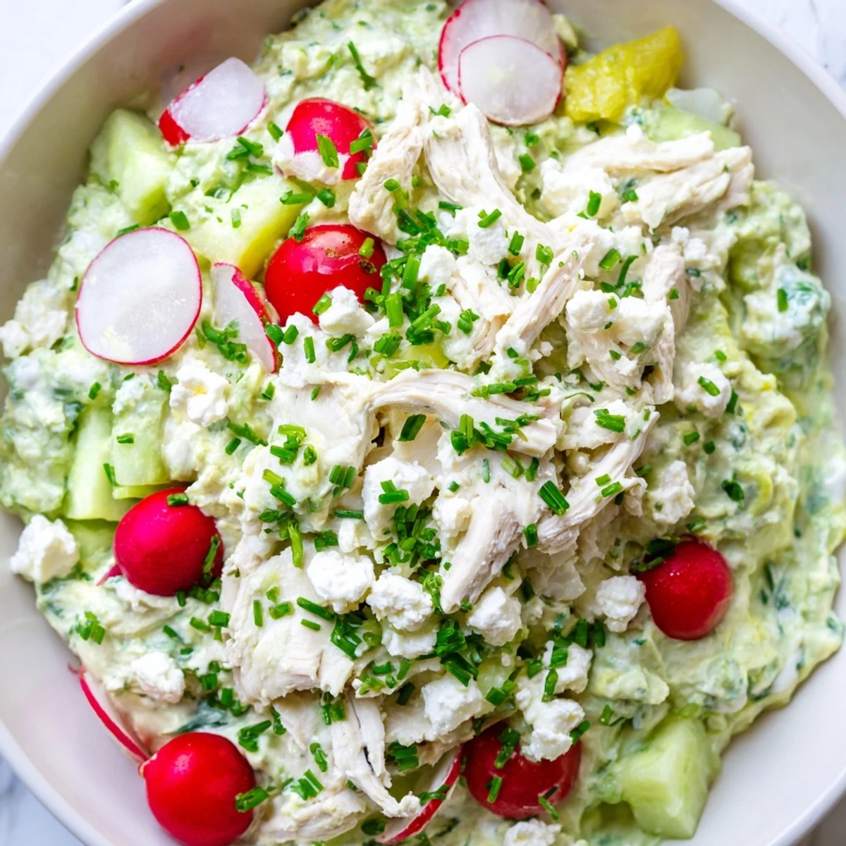 Green Goddess Chicken Nacho Dip