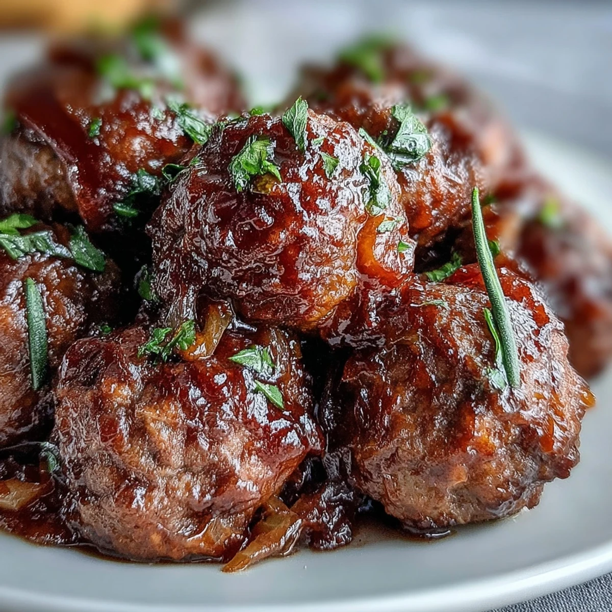 Tender, juicy slow cooker peach glazed meatballs perfect for a party appetizer platter.