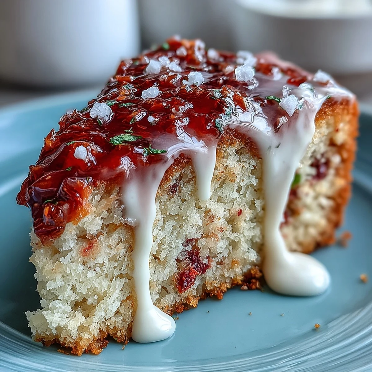 Fresh blood orange slices garnish a whole Heavenly Blood Orange Yogurt Cake on a rustic table.