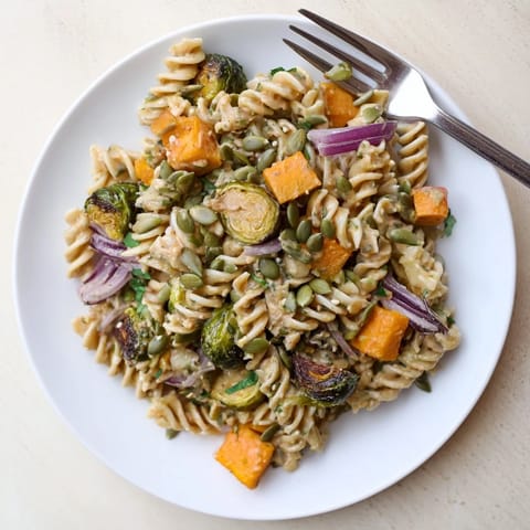 Miso Pasta Salad Fall Veggies