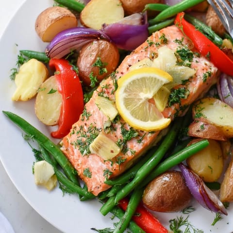 Lemon Herb Salmon Potatoes