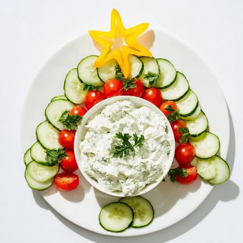 Cucumber Tomato Tree Dip