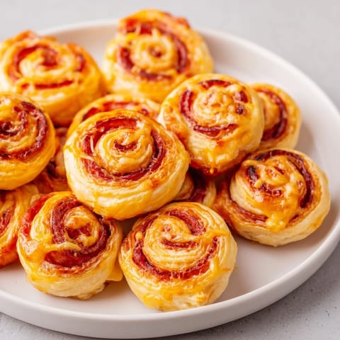 Cheddar Salami Scrolls