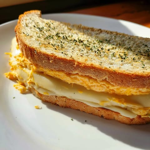 Garlic Butter Mayo Grilled Cheese