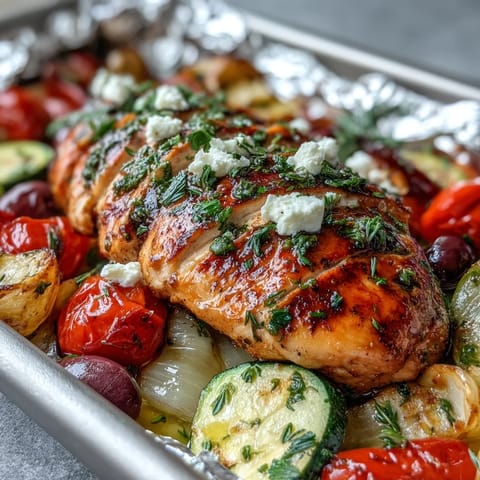 Greek chicken and veggie foil packets bursting with lemon, oregano, and fresh vegetables, perfect for a healthy, flavorful dinner.  