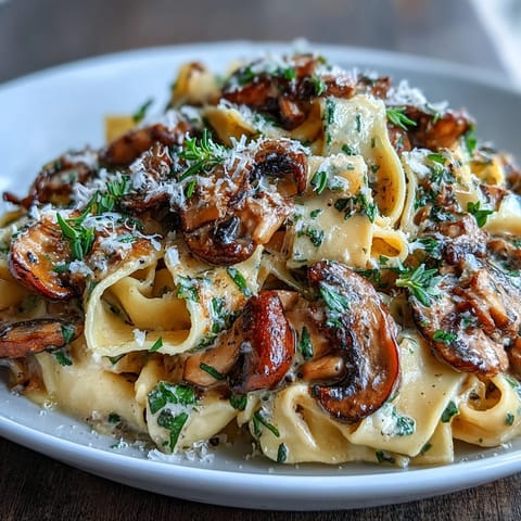 Creamy Mushroom Pasta Thyme
