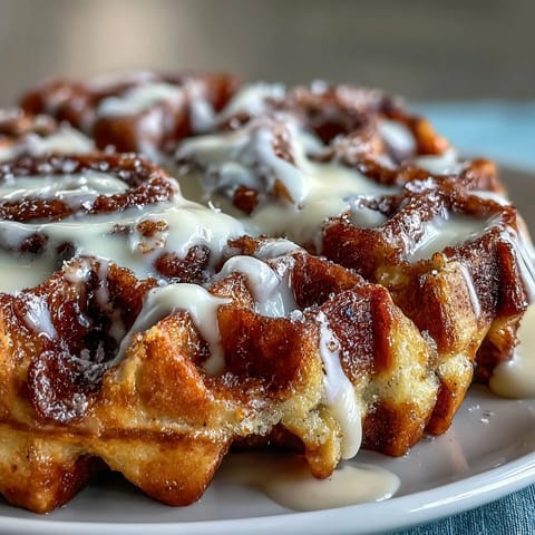 Cinnamon Roll Waffles