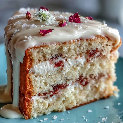 Beautiful pink Rosé Velvet Cake with elegant gold drip, ready for a party.
