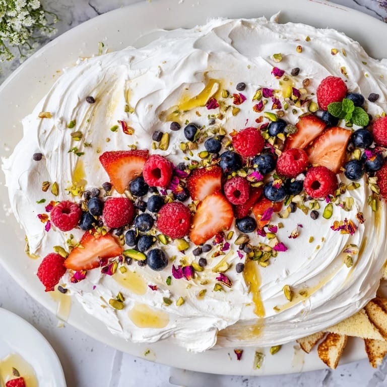 Delicious fresh berries and nuts enhance this beautiful Butter Board Dessert display.  