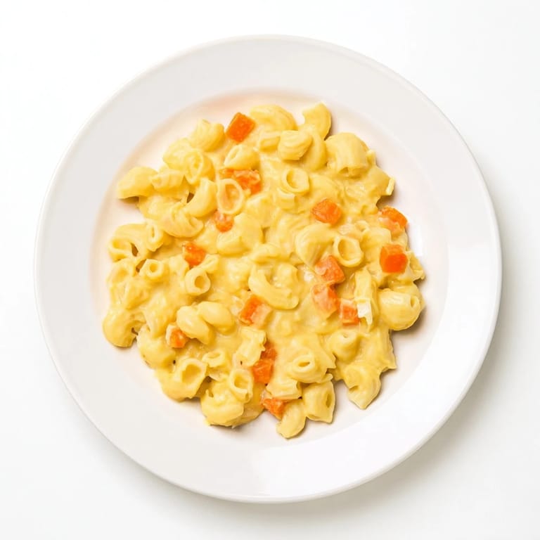 Enjoy a rich bowl of One-Pot Butternut Squash Mac & Cheese, featuring tender pasta and a smooth, orange sauce.