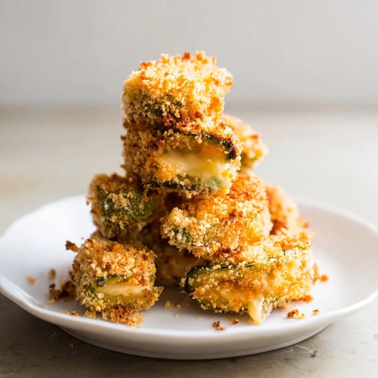 Melted cheese hugging a pickle, creating crispy cheese-wrapped ornaments, perfect for holiday snacking.