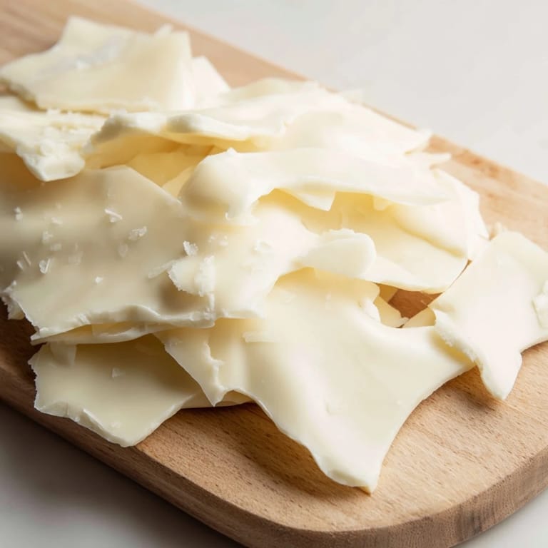 These crispy parmesan shards top the beautiful white chocolate in a The Arctic Tundra dessert.