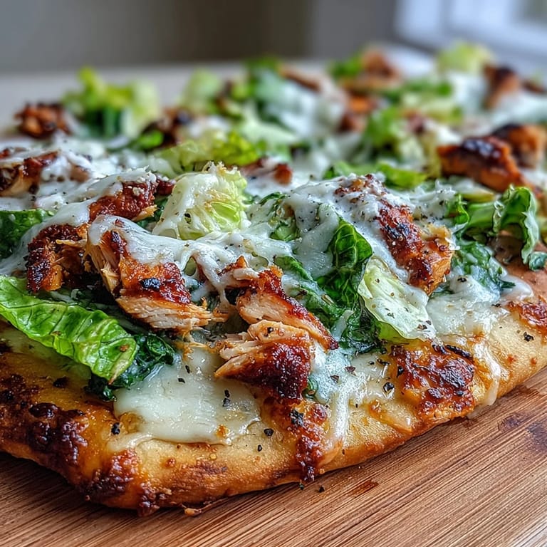 Crisp romaine adds a cool, crunchy finish to the hot, cheesy pie.
