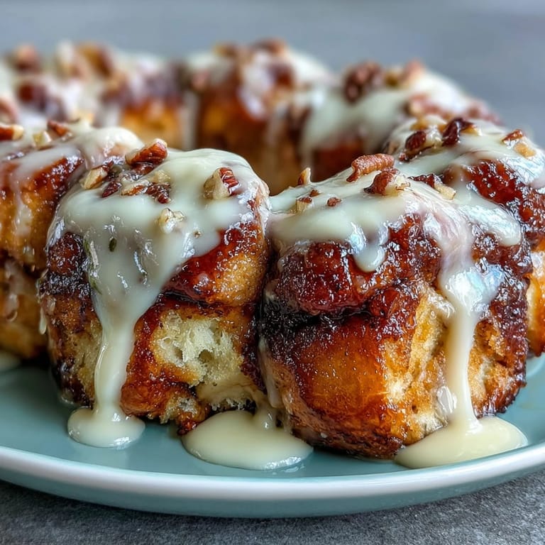Warm King Cake Pull-Apart Monkey Bread with Cream Cheese Icing, soft biscuit dough coated in cinnamon sugar, baked to golden perfection, and topped with luscious cream cheese glaze and Mardi Gras sprinkles.