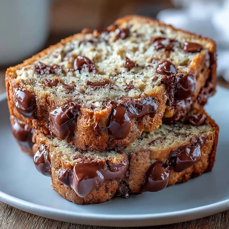Wholesome chocolate chip protein banana bread baked to perfection, packed with natural sweetness and crunchy walnuts.