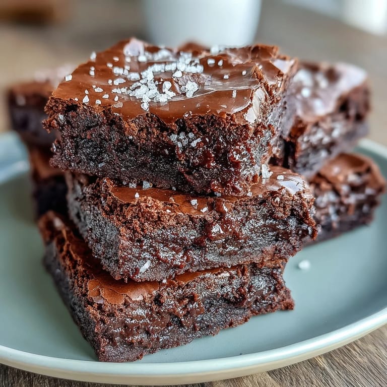 Decadent dark chocolate brownies with sourdough tang, finished with a sprinkle of sea salt for sweet-salty perfection.  