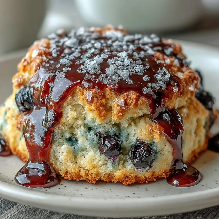 Buttery Lemon Blueberry Scones, fresh from the oven, with a tender crumb and sweet-tart glaze, perfect for a cozy breakfast or brunch.