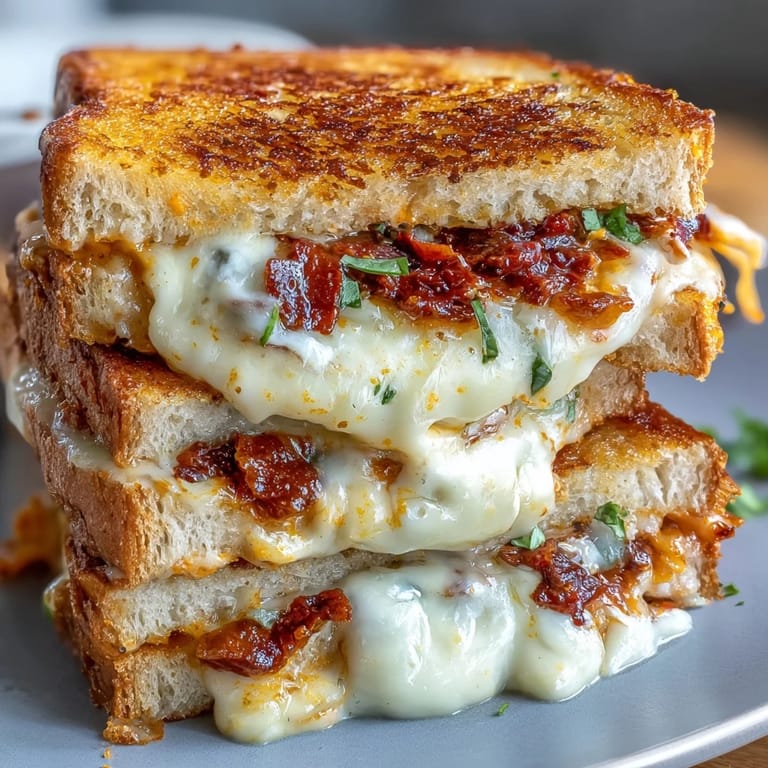 Close-up of a buttery, crispy Spicy Chipotle Grilled Cheese, ready to be devoured.