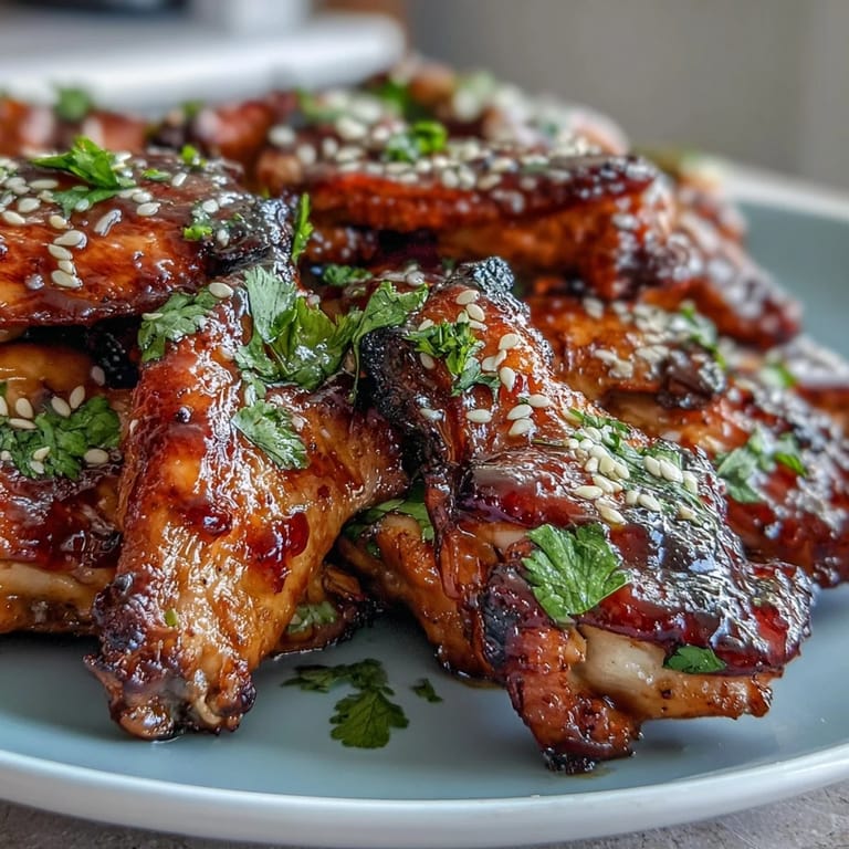 Flavorful chicken wings finished with a tangy watermelon glaze and cilantro.